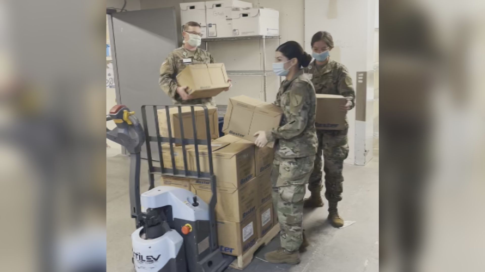 Members help out with hospital supplies